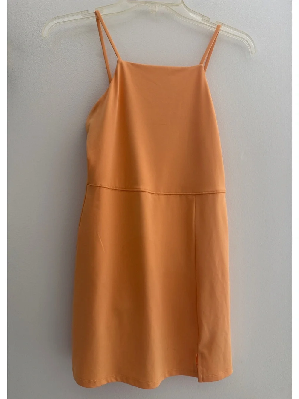 art class Orange Spaghetti-Strap Mini Dress